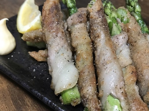 【夏野菜】豚バラ肉でアスパラロール